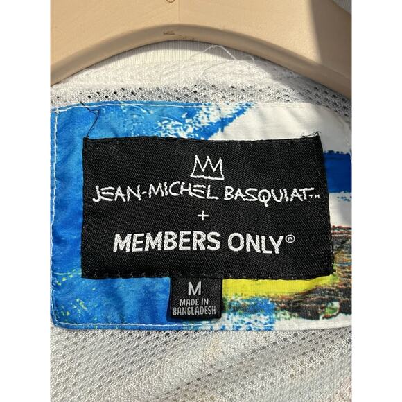 Members Only x Basquiat EUC Multicolor Full Zip Lightweight Jacket M - Picture 10 of 11